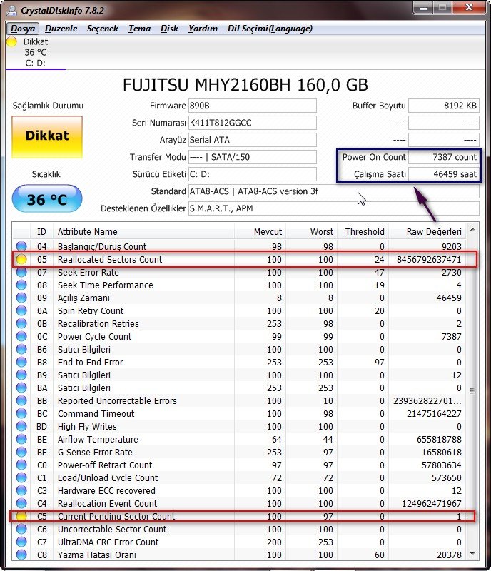Ölmekte Olan Bir Disk'in SMART Durumu.jpg Ölmekte Olan Bir Disk'in SMART Durumu.jpg