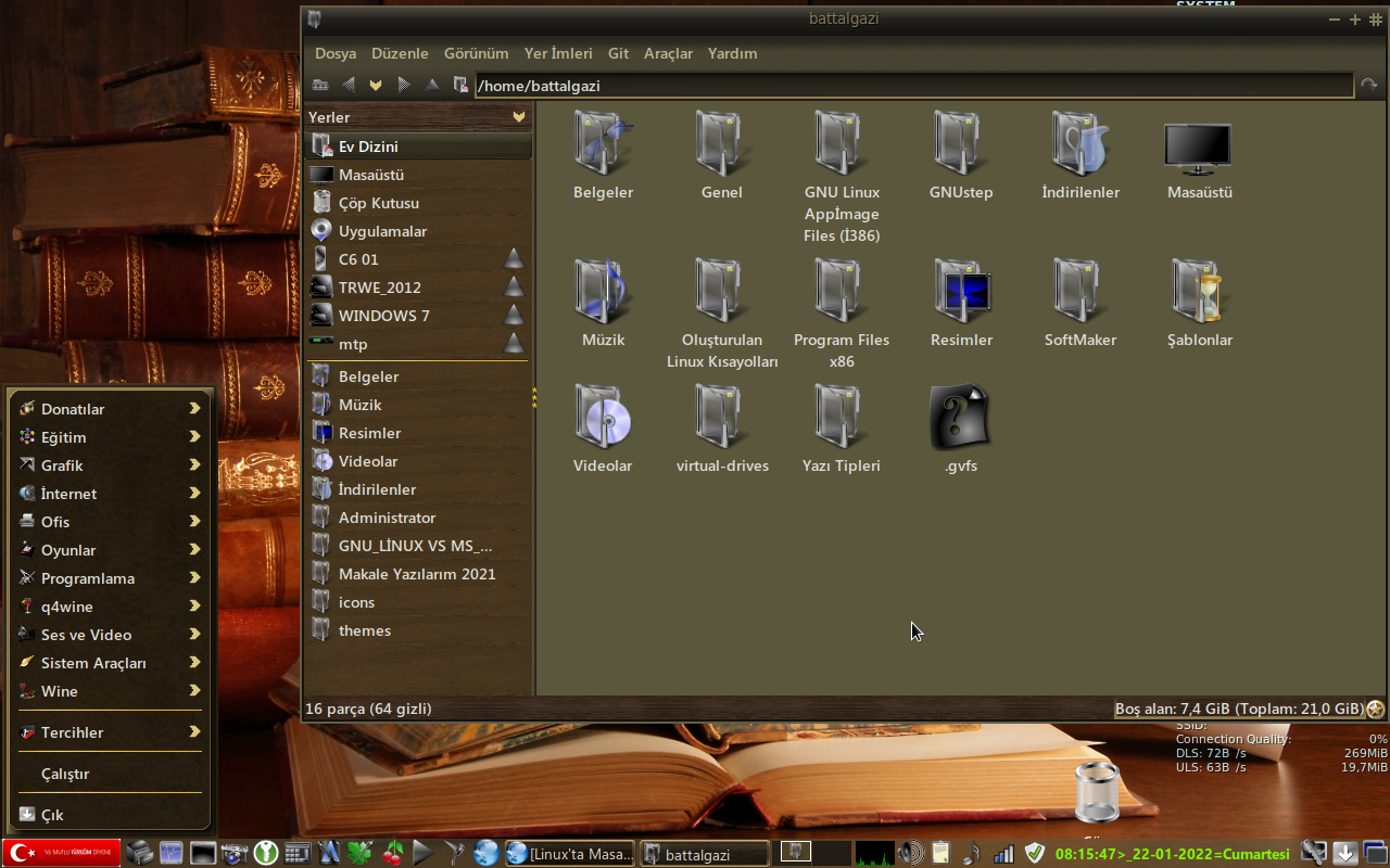 Wood Linux LXDE Teması -1.png